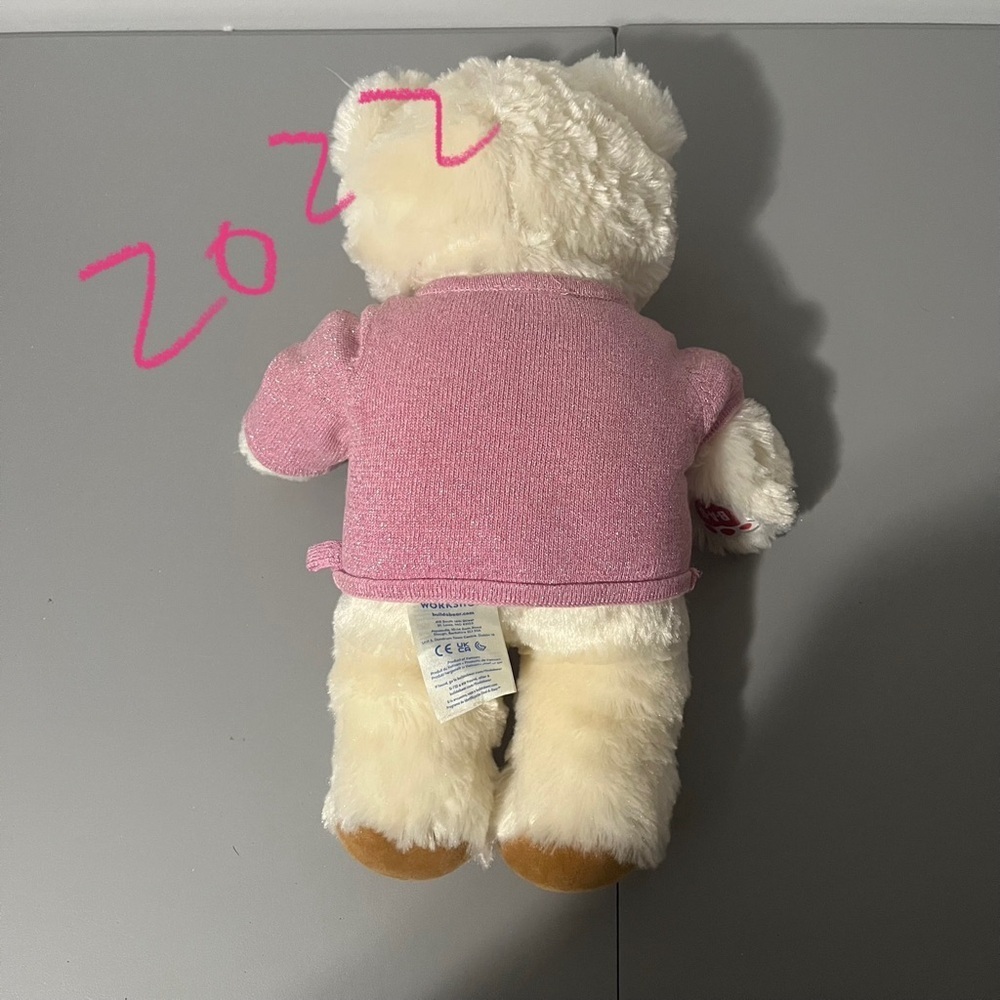 Build-A-Bear Workshop Teddy Bear Pink Wrap Shirt 2022 - Picture 10 of 12